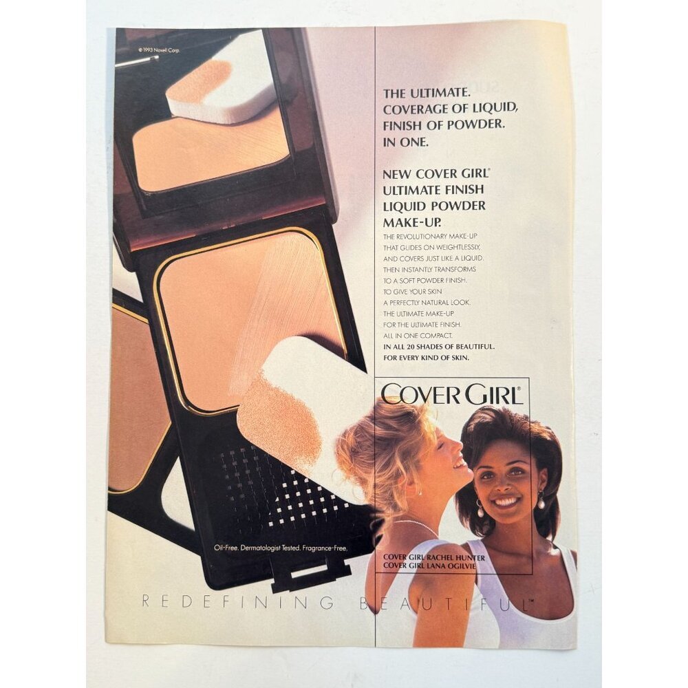 Vintage 1993 Cover Girl Makeup Beauty Advertisement Print Ad